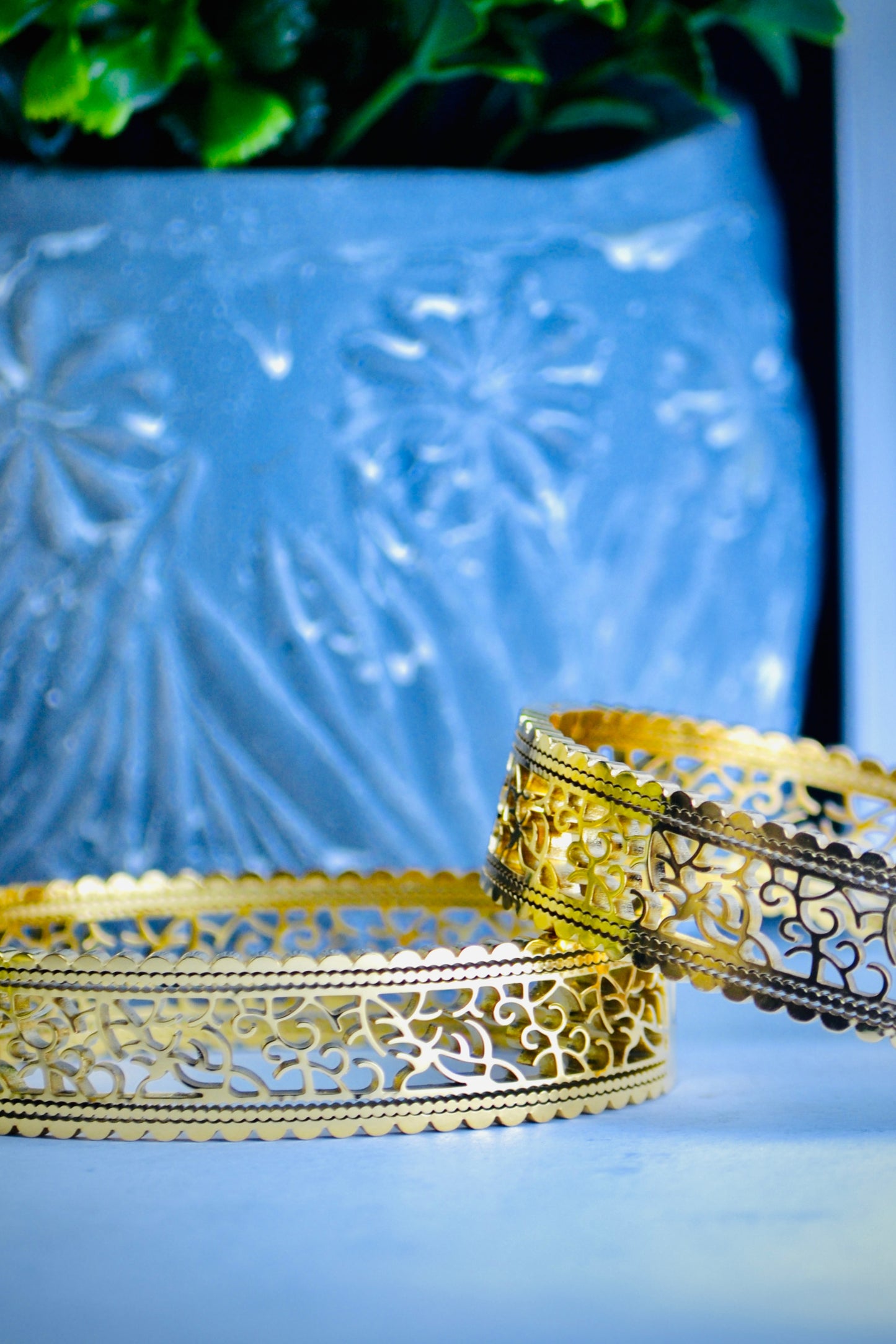 Royal Floral Gold Bangle