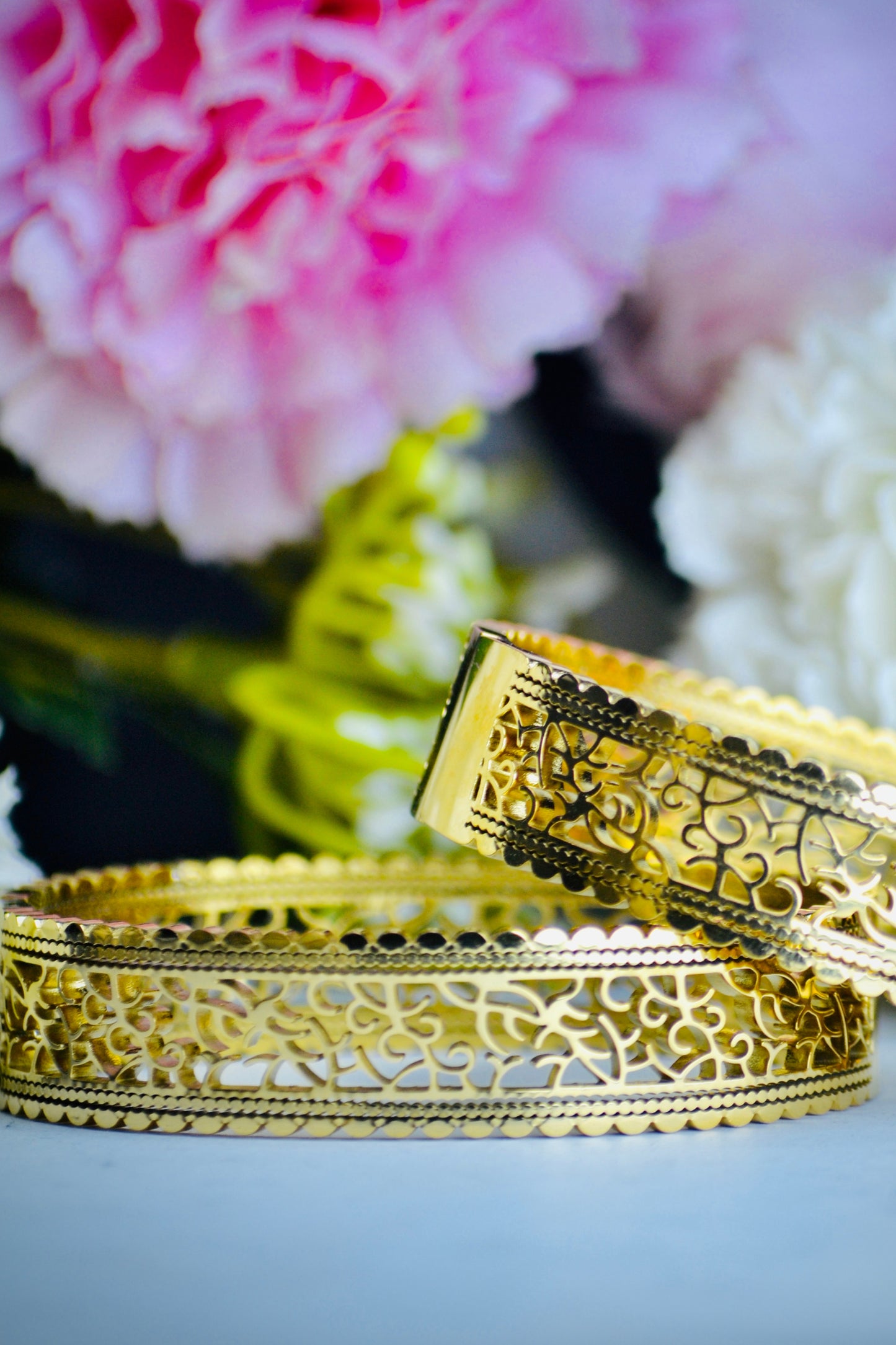 Royal Floral Gold Bangle