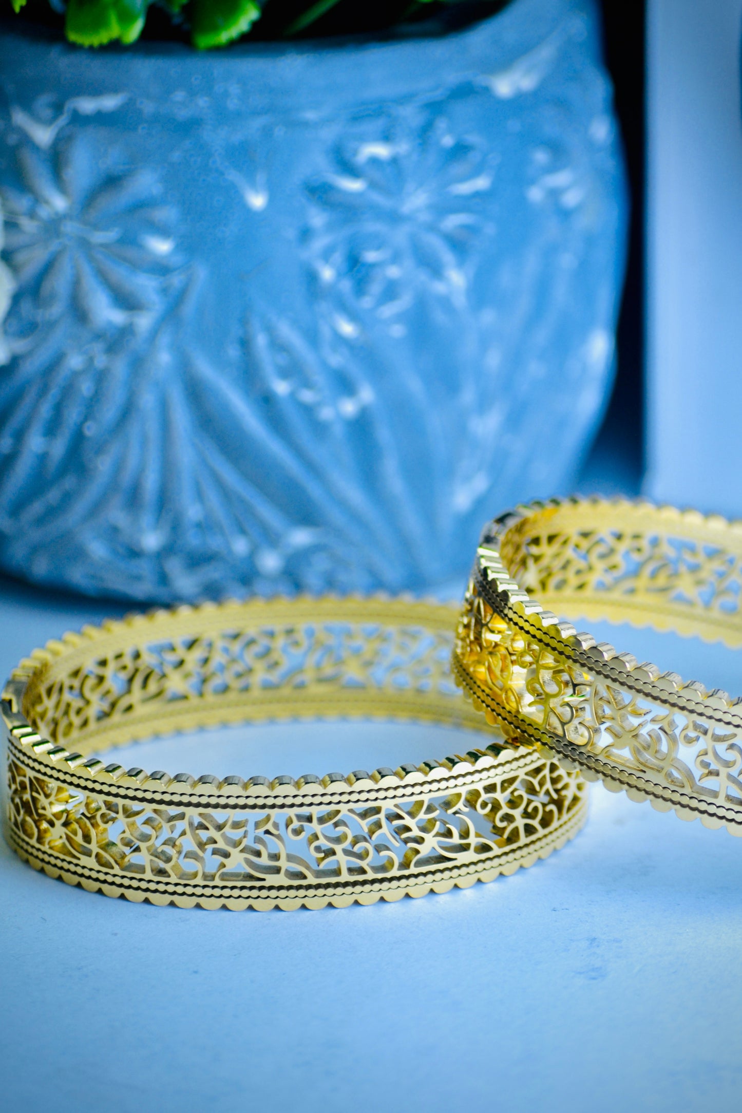 Royal Floral Gold Bangle