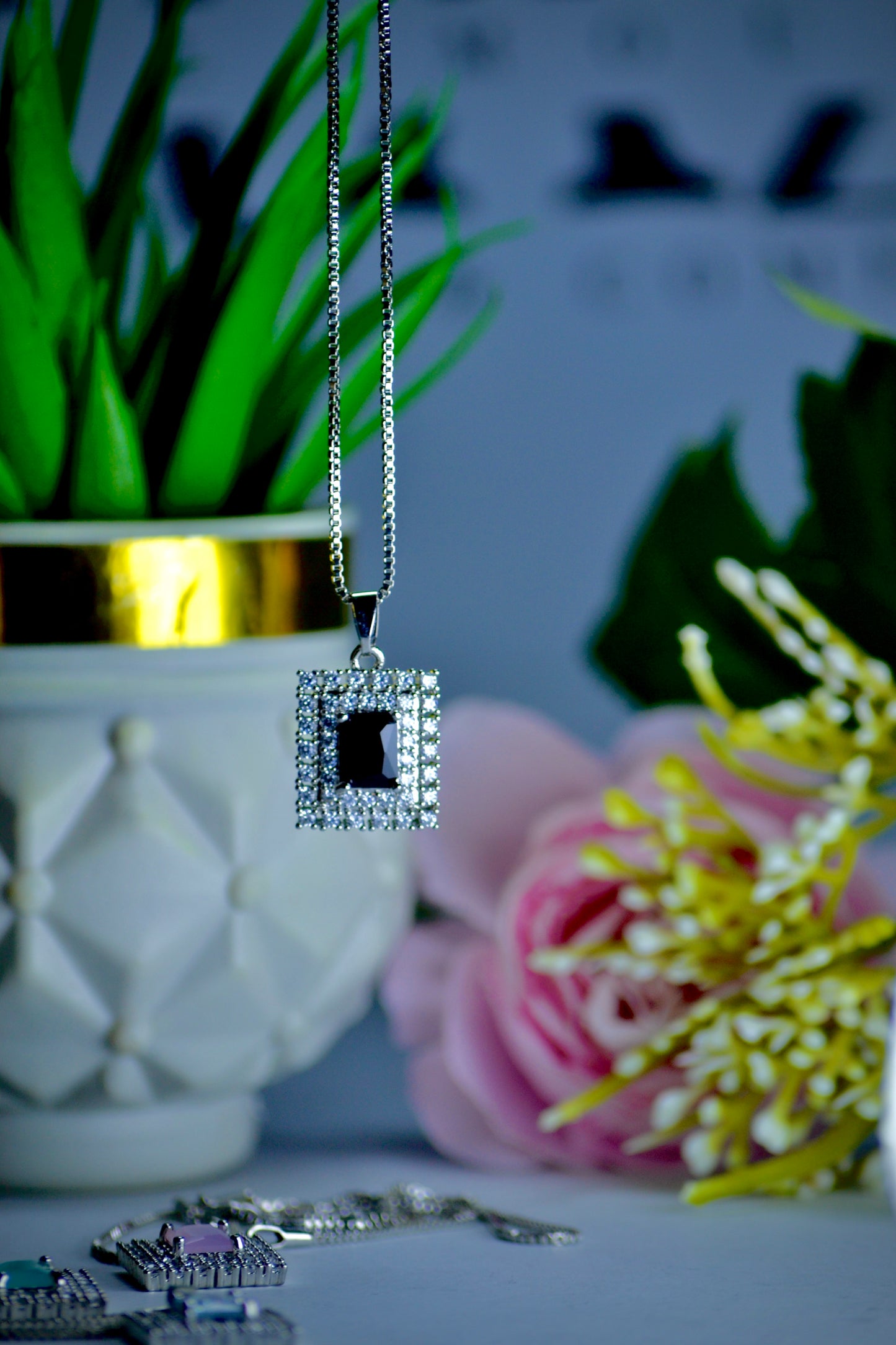 Beautiful Square Ruby pendant