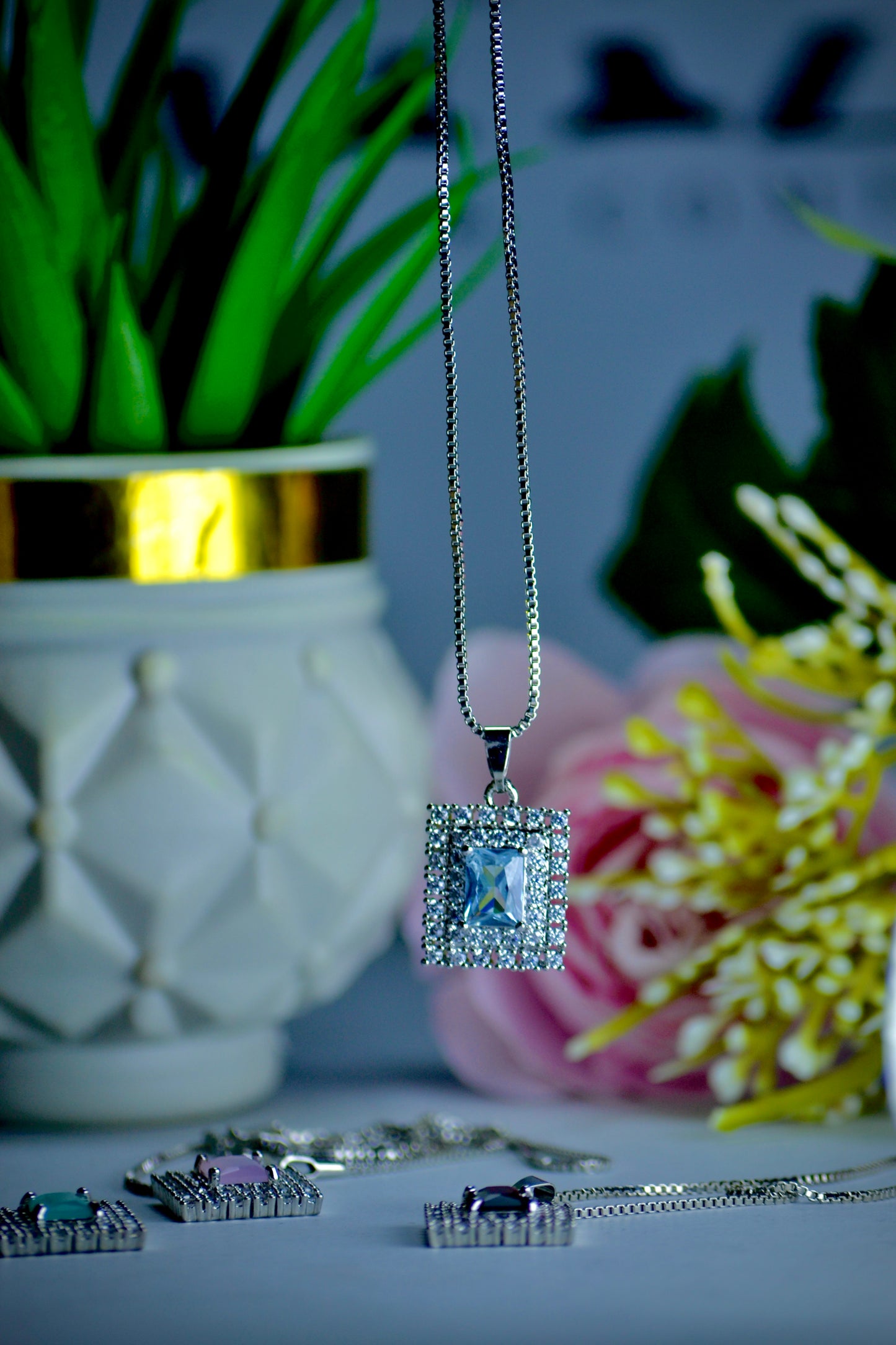 Beautiful Square Ruby pendant