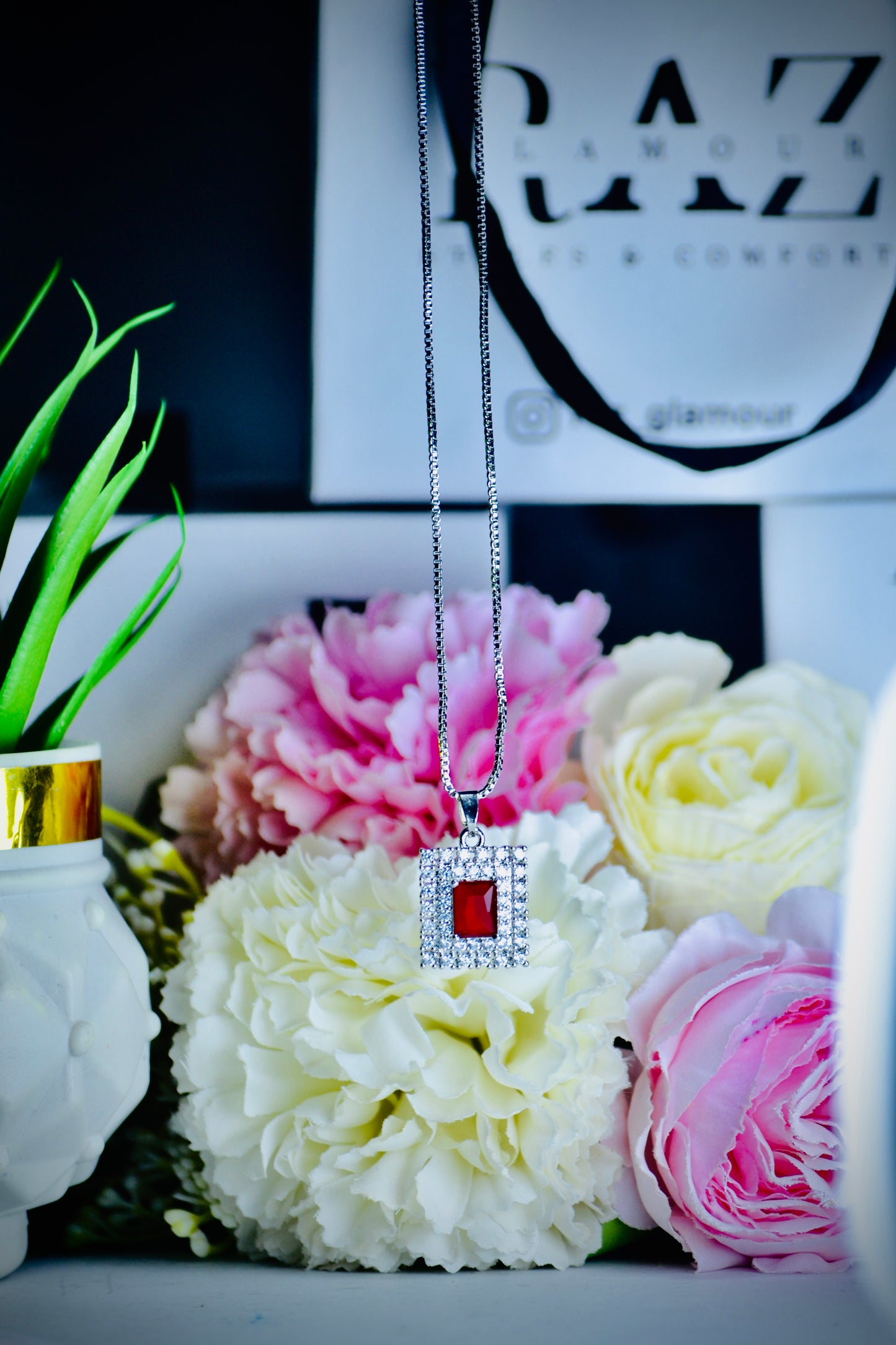 Beautiful Square Ruby pendant