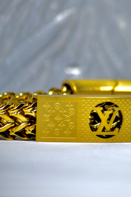 Bold modern Louis Vuitton chain bracelet
