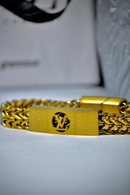 Bold modern Louis Vuitton chain bracelet