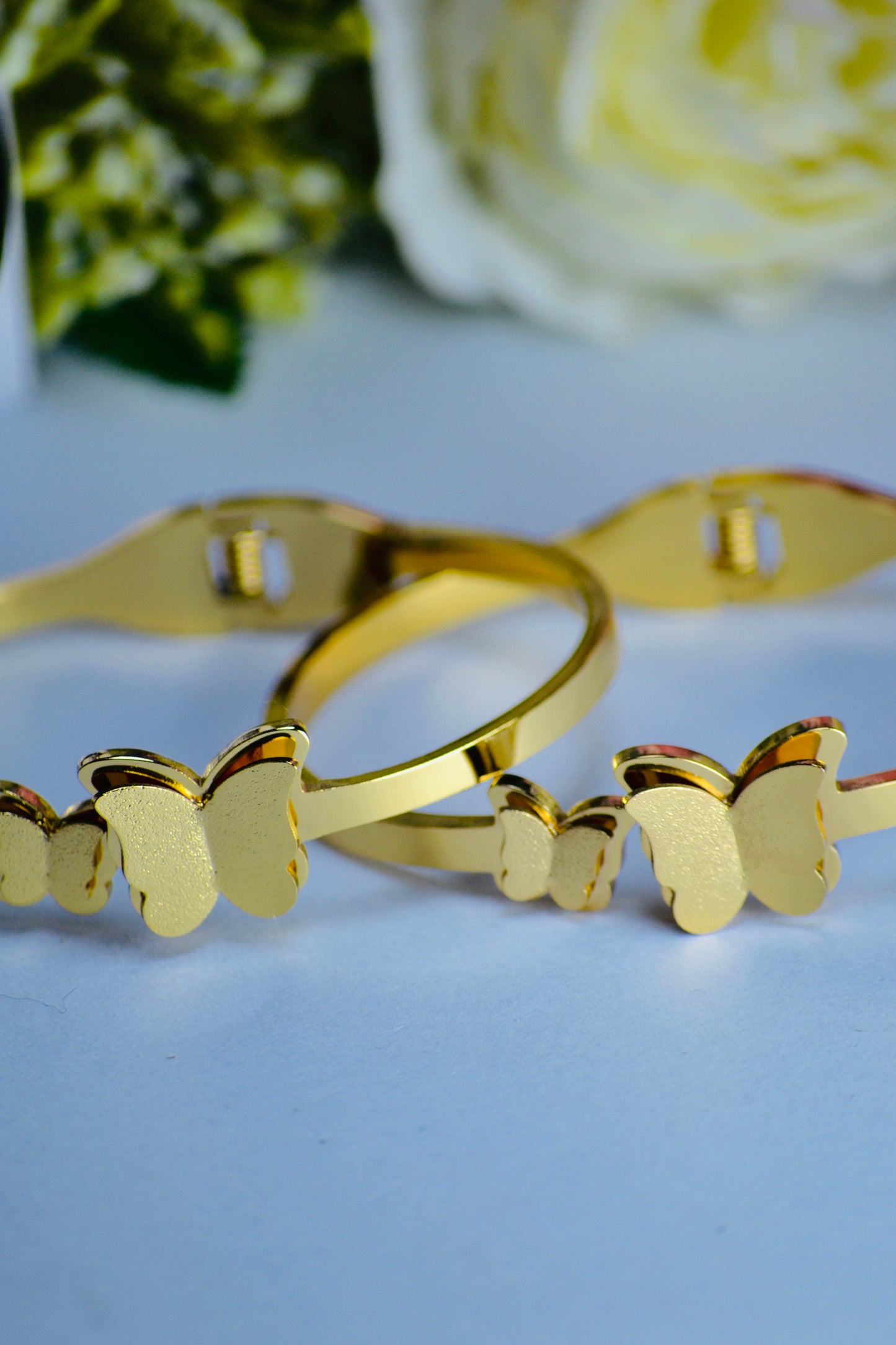 Style Kraft Stylish Luxury Butterfly Gold Hand Cuff Bangle