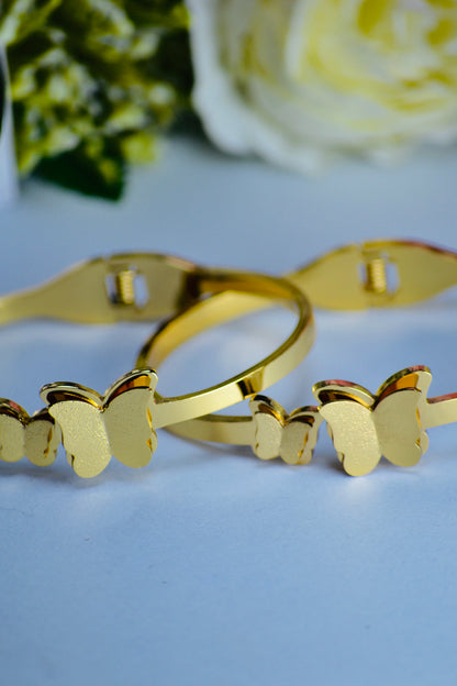 Style Kraft Stylish Luxury Butterfly Gold Hand Cuff Bangle