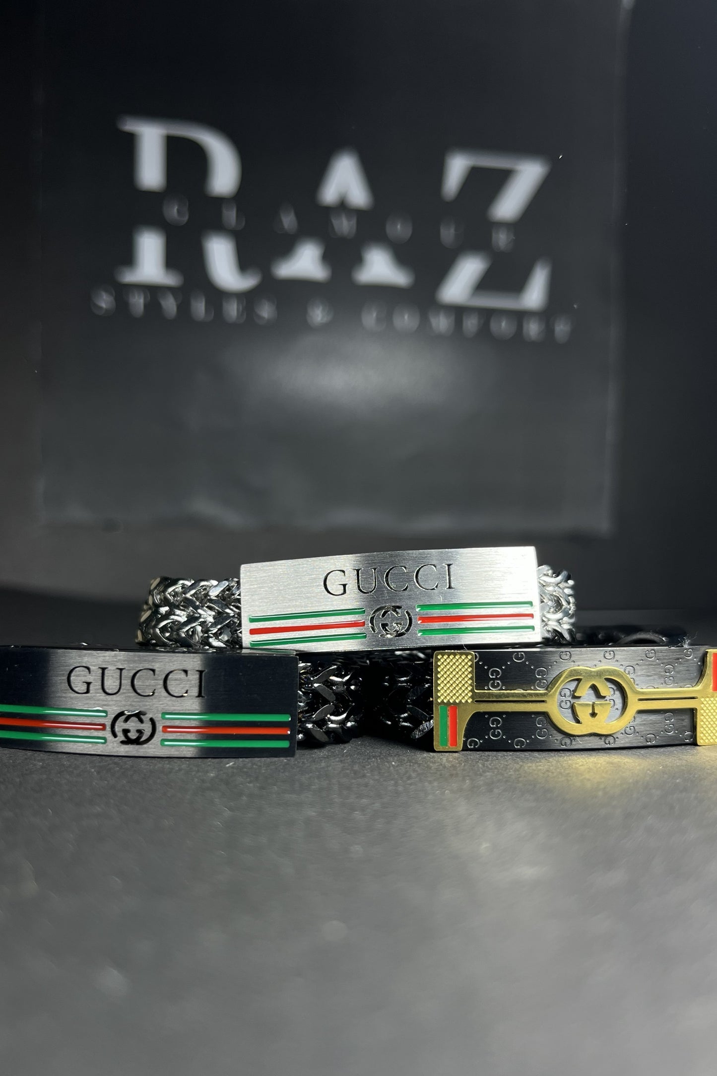 Gucci-Inspired Signature Steel Bracelet(for Men's)
