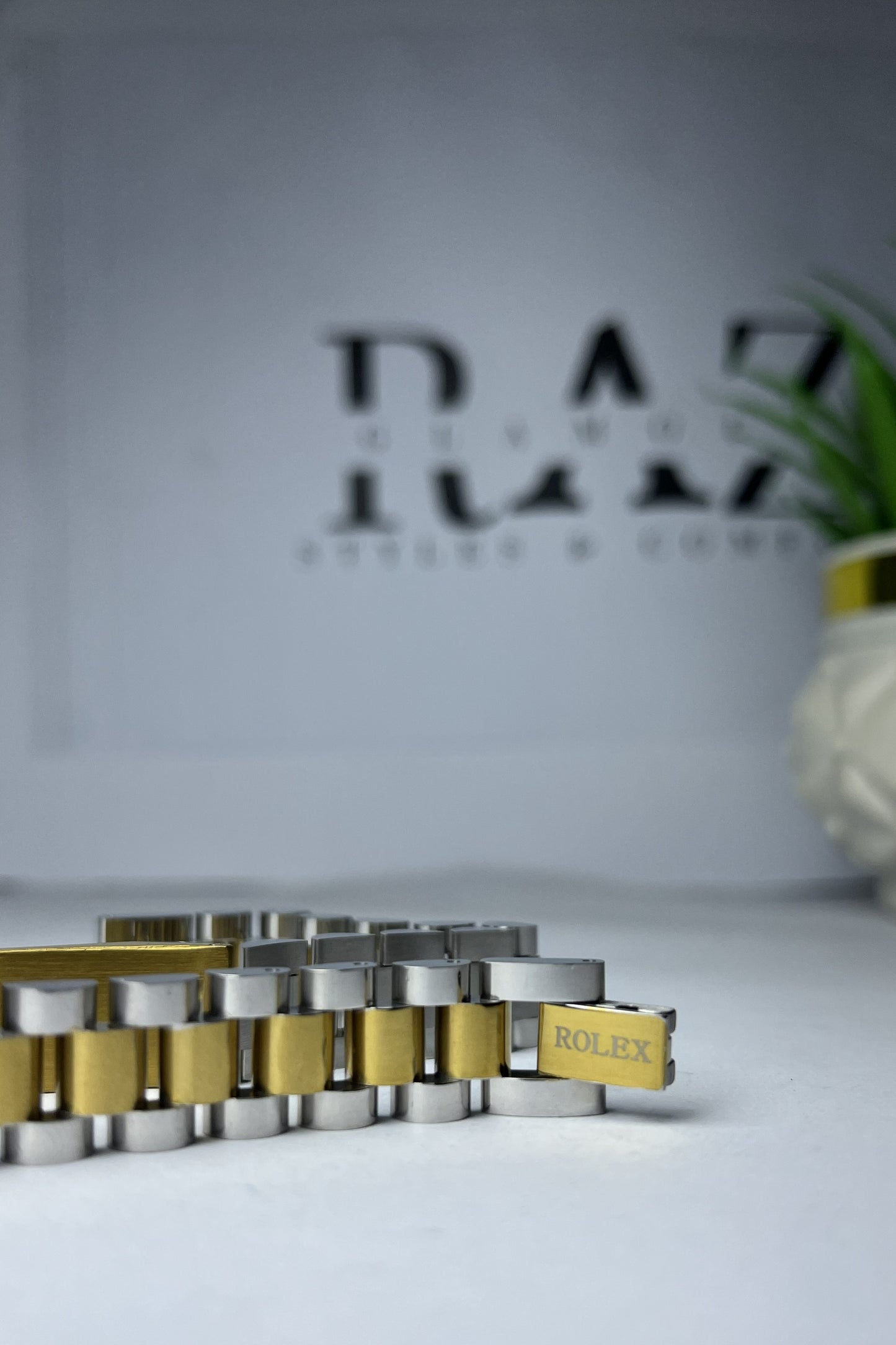 Golden Silver Rolex Crown jubilee Bracelet (for Men's)