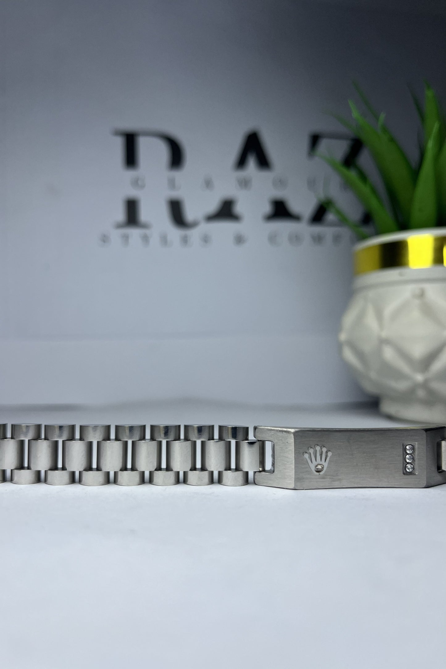 Silver Rolex Crown jubilee Bracelet (for Men's)