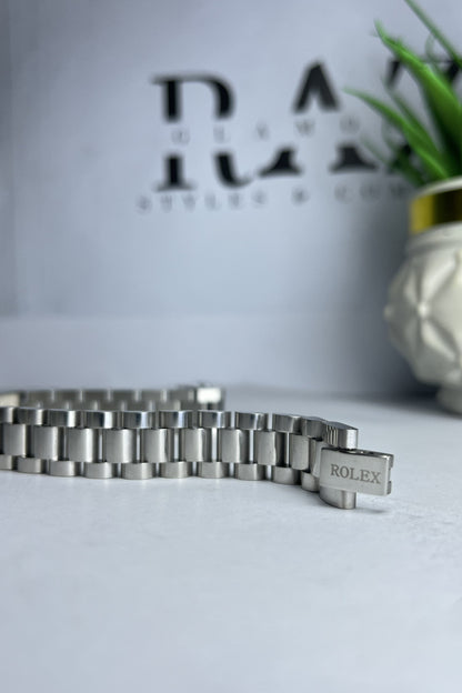Silver Rolex Crown jubilee Bracelet (for Men's)