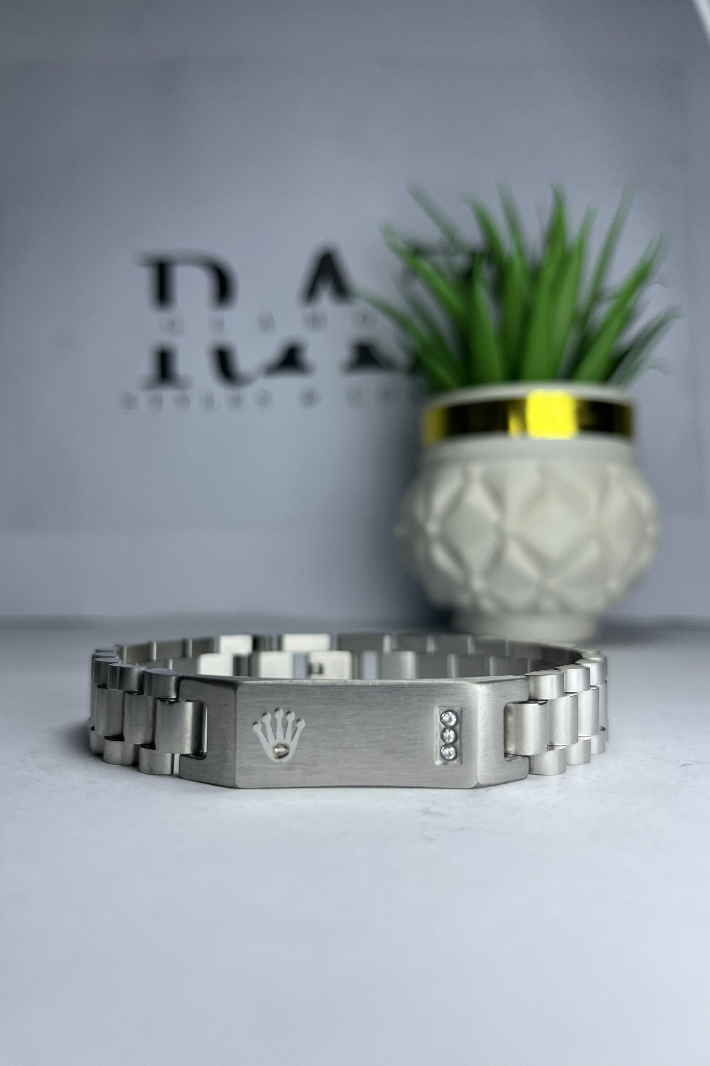 Silver Rolex Crown jubilee Bracelet (for Men's)