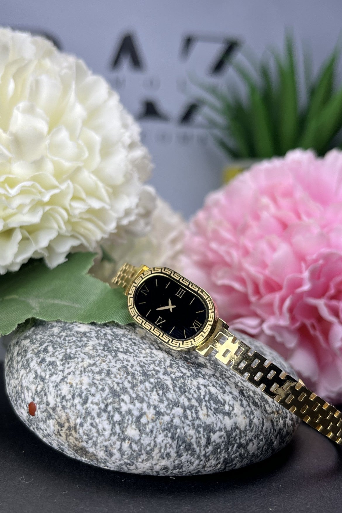 Gold-tone watch Hand Cuff Bangle