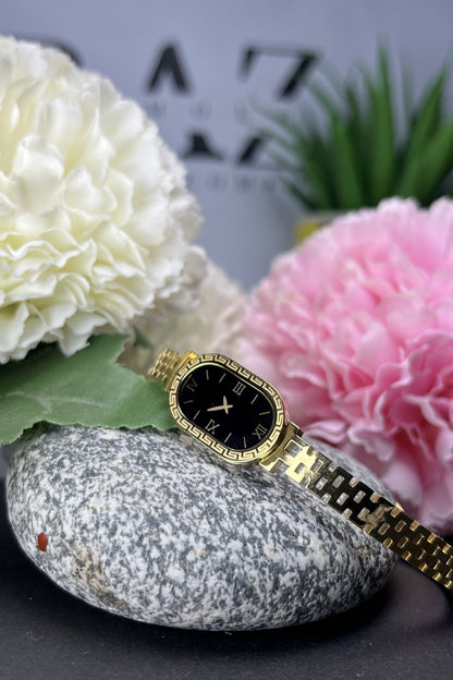 Gold-tone watch Hand Cuff Bangle
