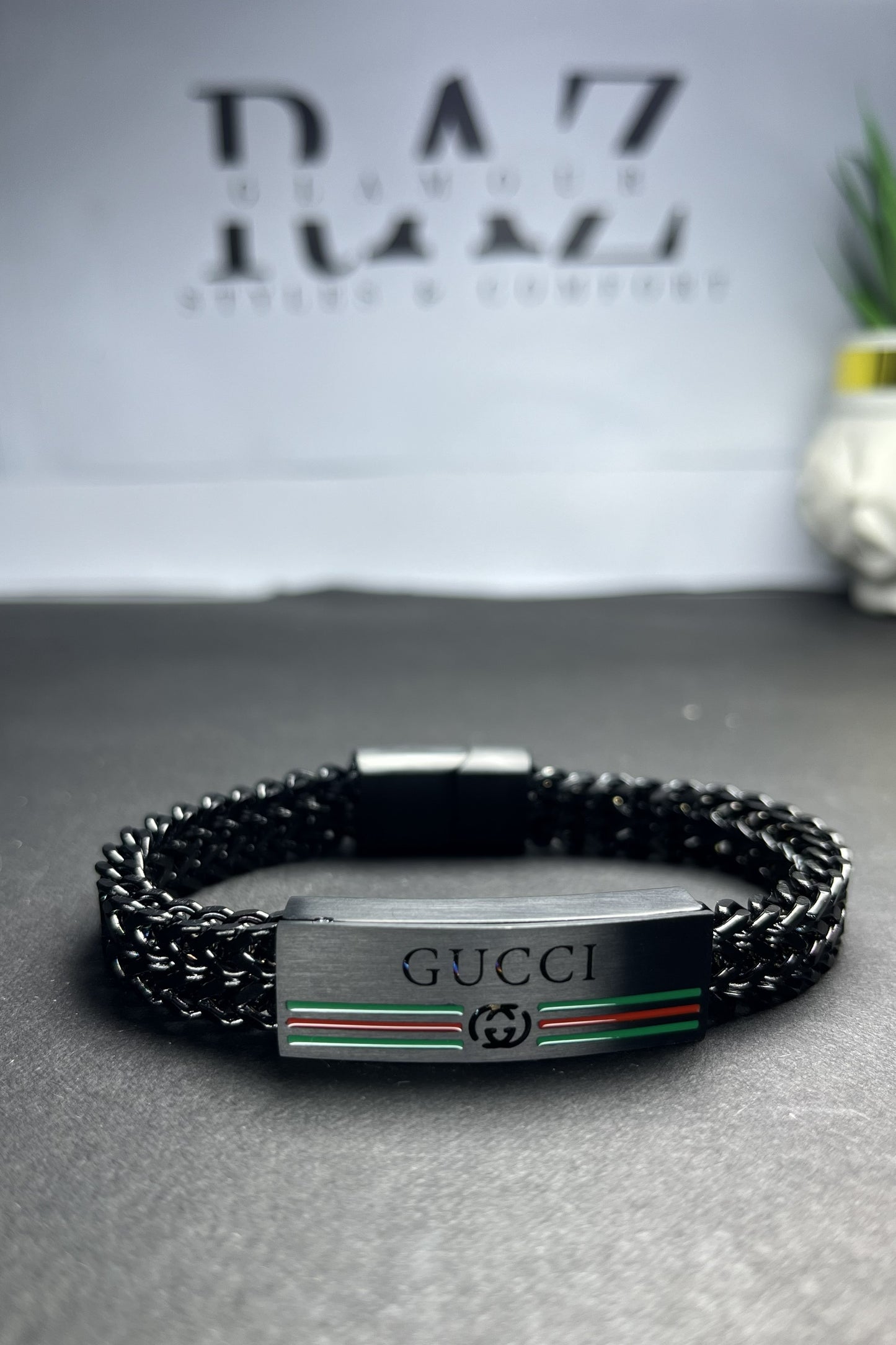 Gucci-Inspired Signature Steel Bracelet(for Men's)
