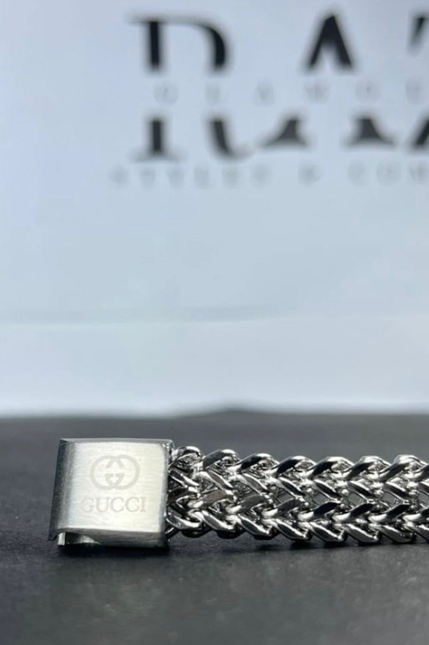 Gucci-Inspired Signature Steel bracelet (for Men's)