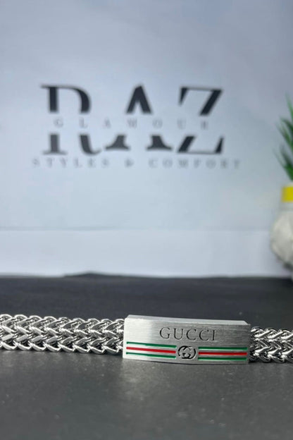 Gucci-Inspired Signature Steel bracelet (for Men's)