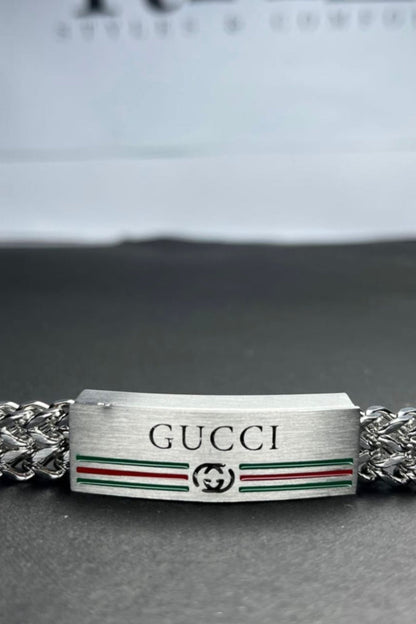 Gucci-Inspired Signature Steel bracelet (for Men's)